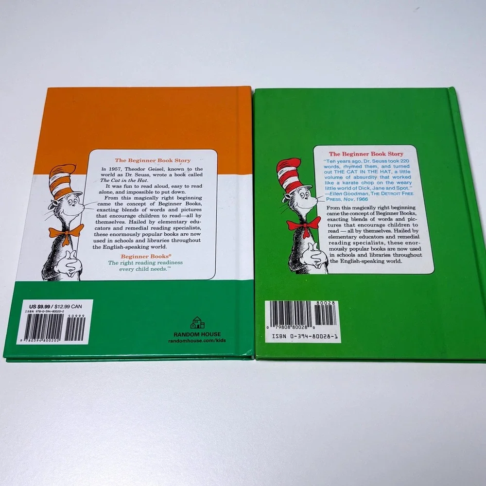 2 Beginner Books Random House Kids Green Orange Go Dog Go‎ The Big Honey Hunt